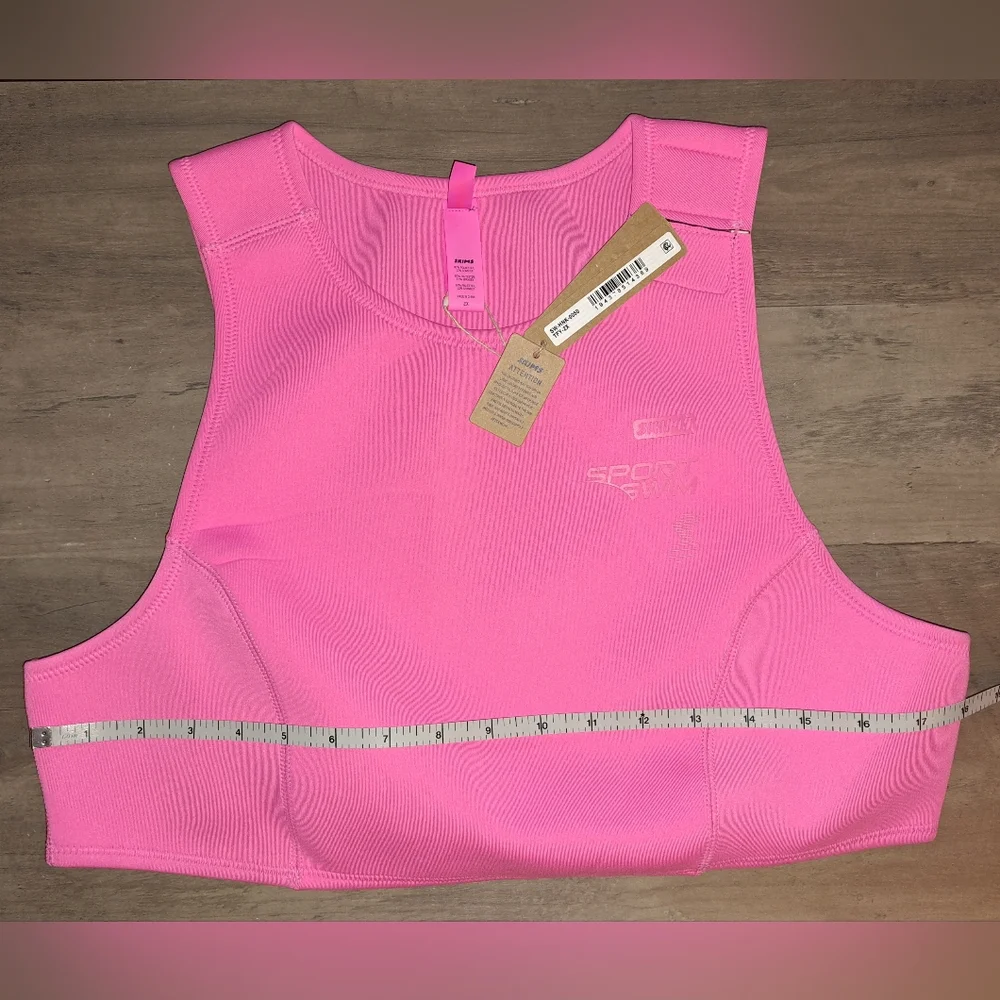 💕NWT SKIMS Sporty Scuba Swim Top + Hipster bottoms Swimsuit Set Taffy Pink 2X